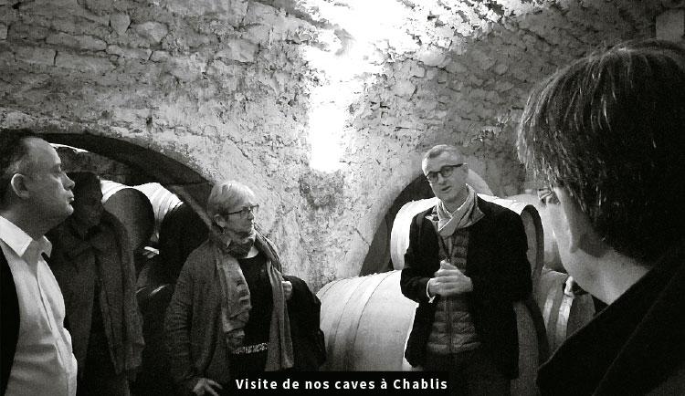 visite de nos caves à Chablis